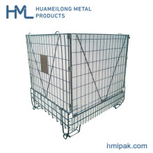 Durable Steel Wire Mesh Cage Container for Pet Bottles Storage